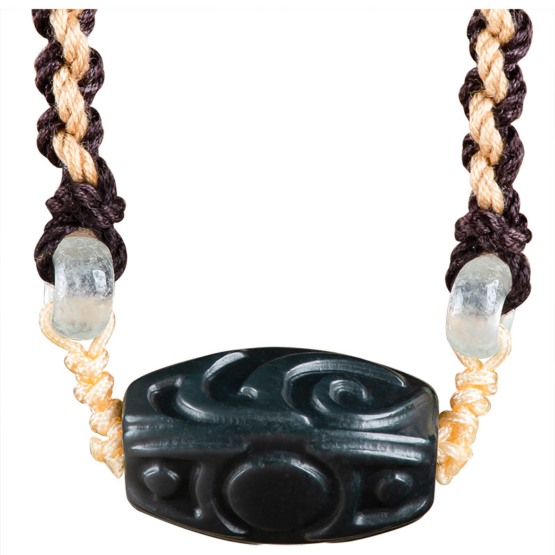 Vintage Fashion Jewelry - 和天翡翠彫刻ビーズペンダントネックレスヴィンテージファッションアクセサリーネフライト本物のジュエリー彫刻お守りチャーム天然宝石