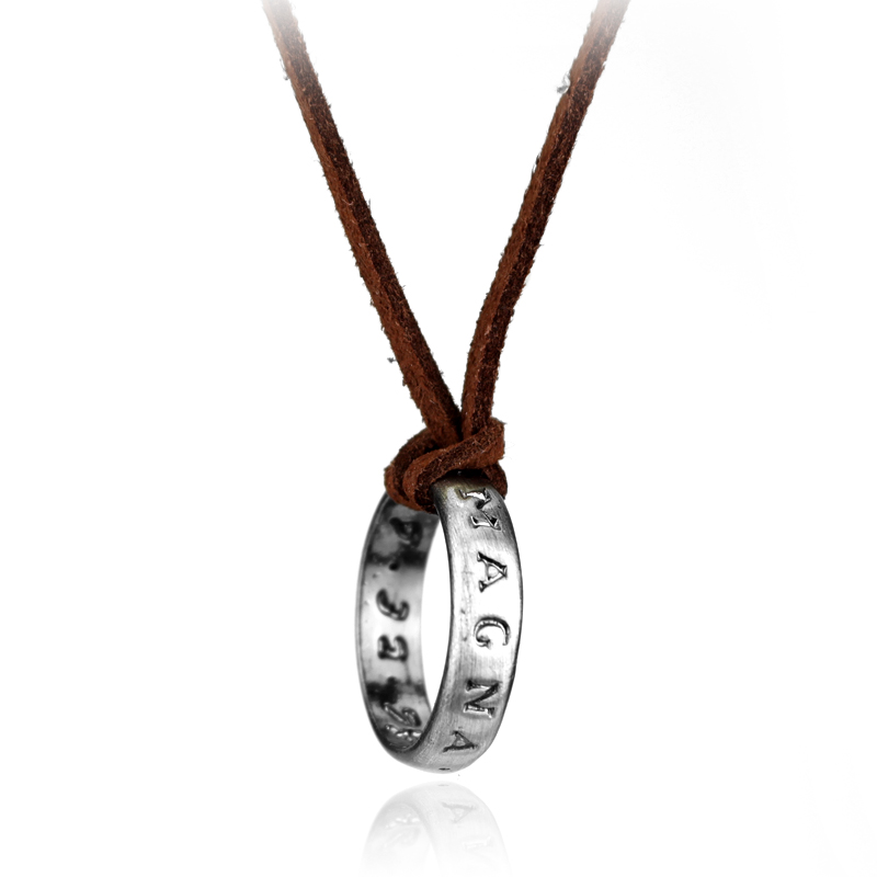 Vintage Fashion Jewelry - ゲームアニメレザーチェーンリングネックレスキャラクターネイサンドレイクコスプレヴィンテージ個性ペンダントジュエリーアクセサリー用