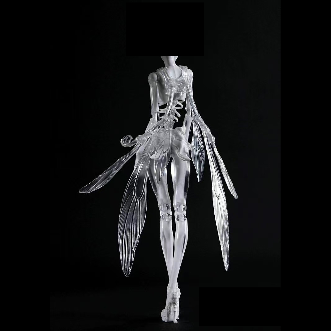 Vintage Fashion Doll - BJD人形の翼樹脂素材、人形の頭、DIYアクセサリー、おもちゃ、新しい、1/4