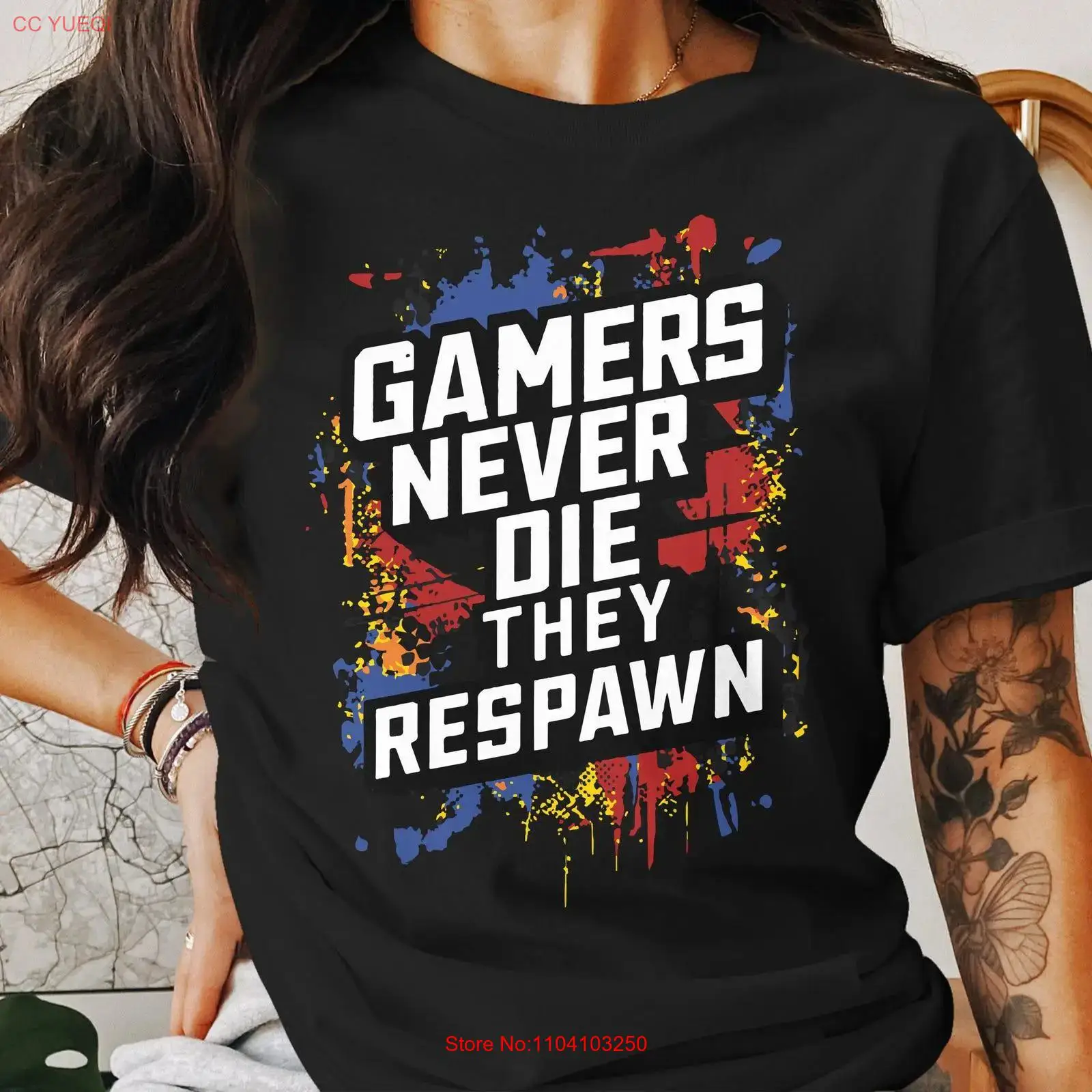 Vintage Fashion Videos - ゲーマーズ・ネヴァー・ダイ・ザ・リスポーン Tシャツ 面白いゲーム用Tシャツ ビデオゲーム愛好家向け ヴィンテージ ウォッシュド