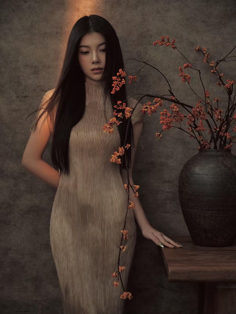 Vintage Fashion In Chinese - 新作2026中国風ポートレートアート写真撮影コスチュームスタジオアンビエントセンスヴィンテージ雰囲気感覚個性的ファッション