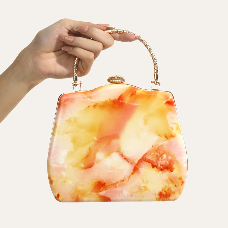Vintage Fashion Boutique - 新作トレンドハンドバッグ ファッションレディースバッグ ブティックアクリル高級パーティーイブニングバッグ 女性用キュートウェディングボックス ヴィンテージクラッチトートバッグ