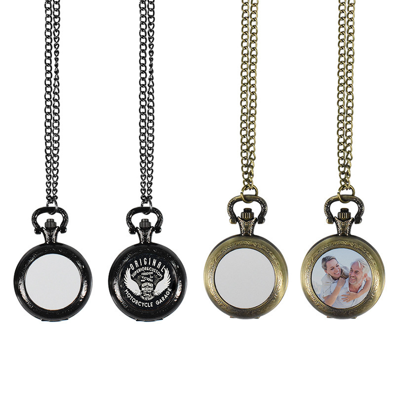 カスタムヴィンテージメタル懐中時計ペンダントネックレス クラ - Vintage Fashion Jewelry のレビューと価格