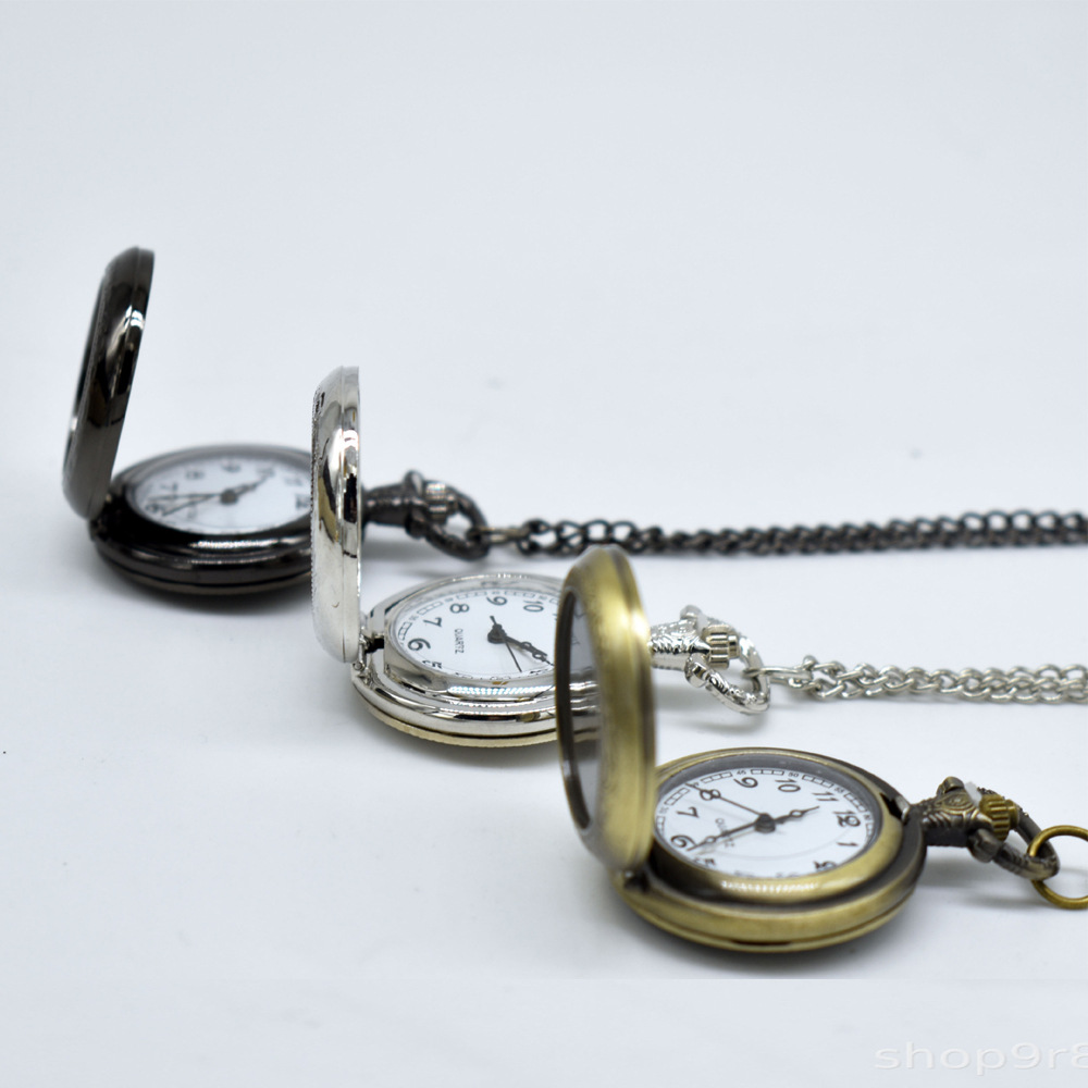 カスタムヴィンテージメタル懐中時計ペンダントネックレス クラ - Vintage Fashion Jewelry のレビューと価格