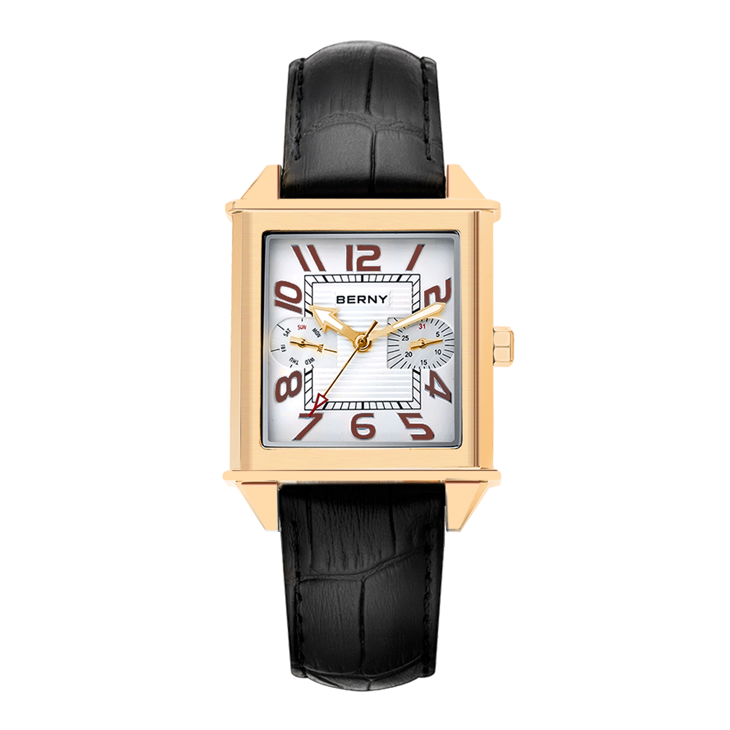 BERNY 6P25 クォーツ時計男性用ゴールデンニュースク - Vintage Fashion Complete のレビューと価格