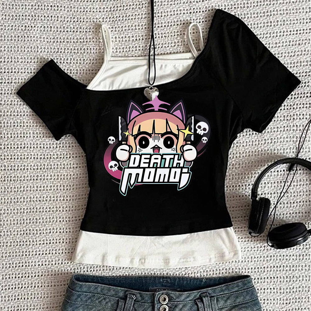 ブルーアーカイブ クロップトップ ガール グラフィック 日本 - Vintage Fashion Archive のレビューと価格