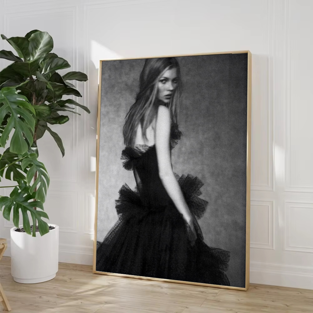 ヴィンテージレトロな写真ケイトモス喫煙ファッションアートポス - Vintage Fashion Illustration のレビューと価格