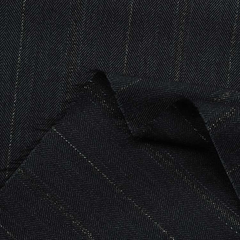 1 メートルヴィンテージ生地ストライプストライプメタリック光 - Vintage Fashion Boutique のレビューと価格