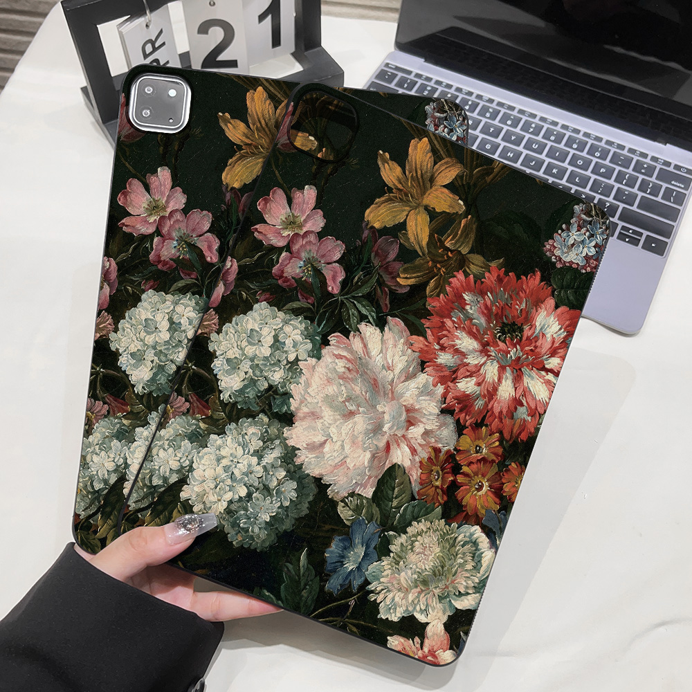 ヴィンテージ風花柄油絵タブレットケース Samsung Ga - Vintage Fashion Illustration のレビューと価格