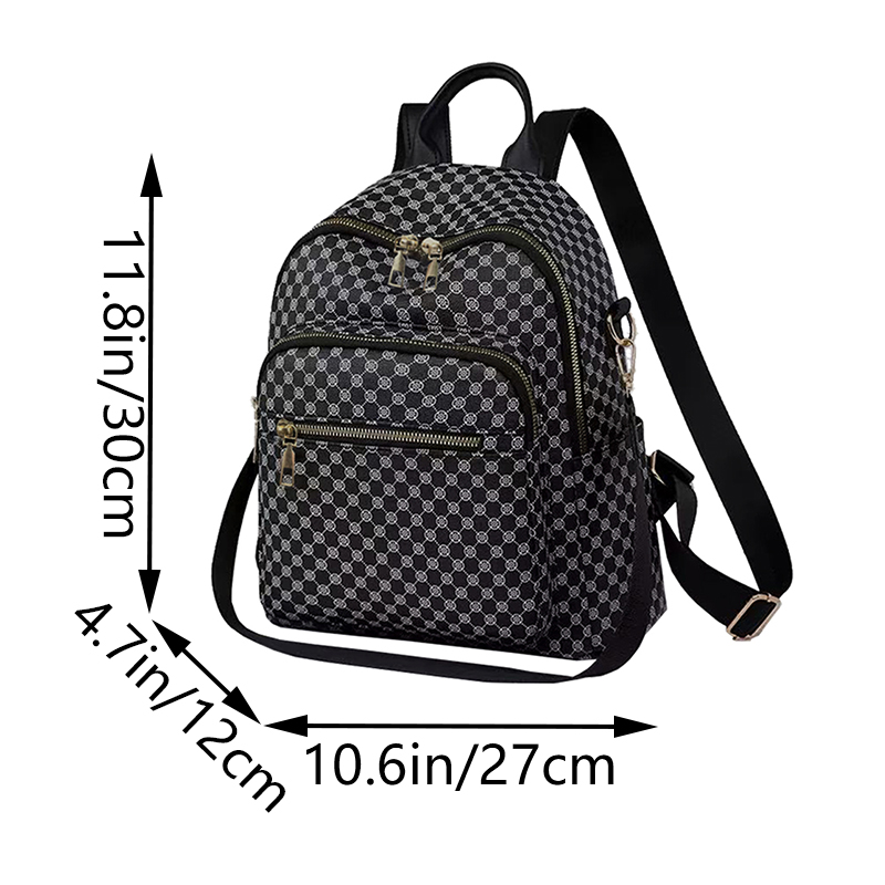 シックなヴィンテージ風幾何学模様PUバックパック、トップキャ - Vintage Fashion Boutique のレビューと価格