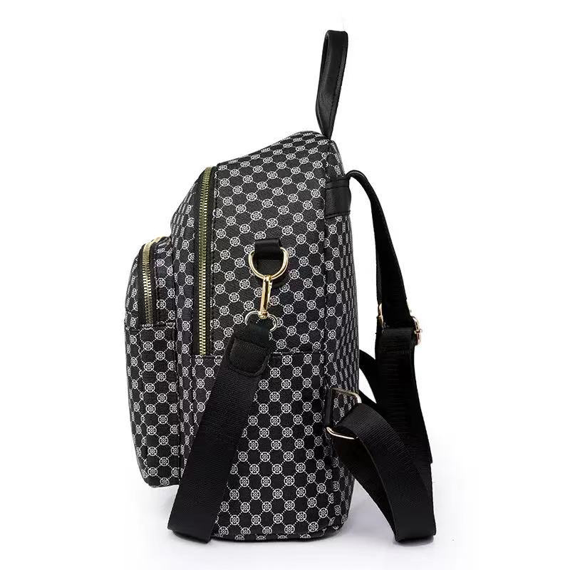 シックなヴィンテージ風幾何学模様PUバックパック、トップキャ - Vintage Fashion Boutique のレビューと価格