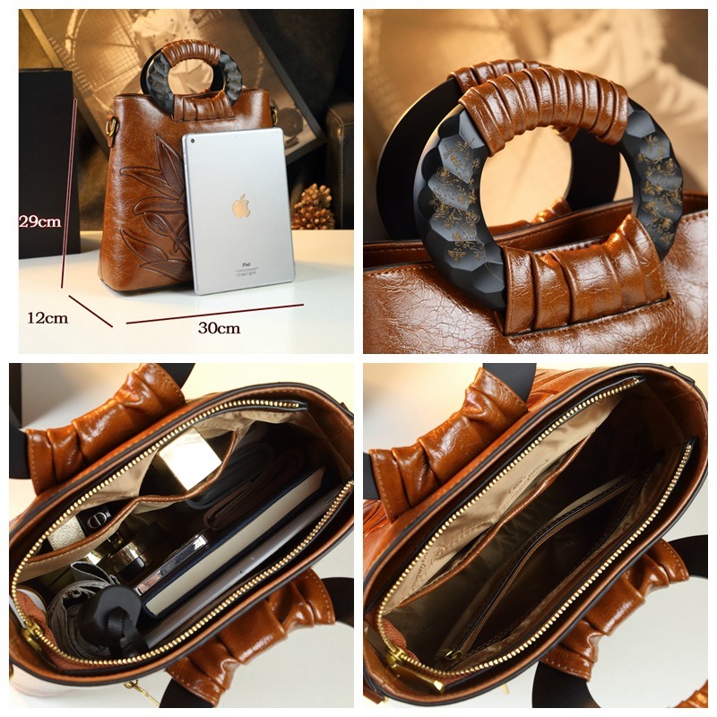 ヴィンテージエスニックスタイルレザーレディースバッグ2026 - Vintage Fashion In Chinese のレビューと価格