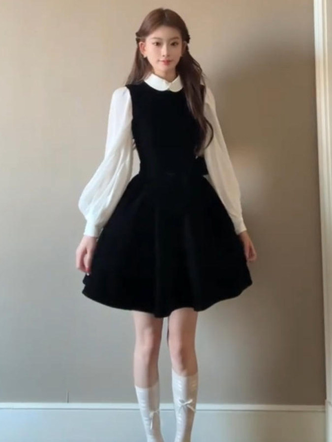 プラスサイズのヘップバーンスタイルシャツベストドレスセット女 - Vintage Fashion Complete のレビューと価格