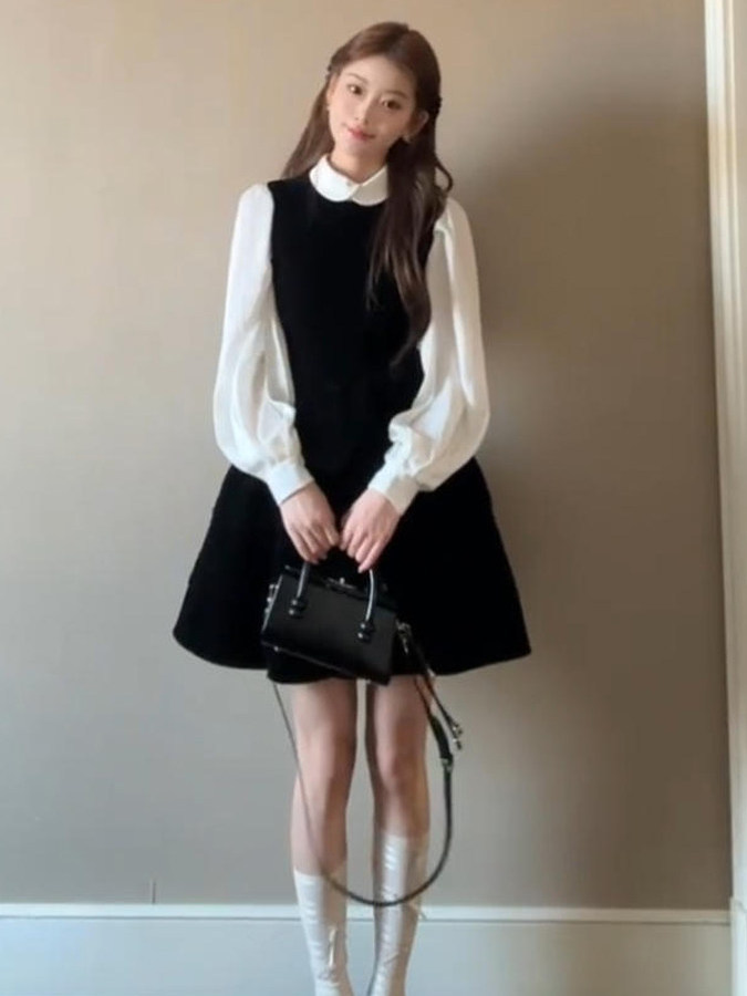 プラスサイズのヘップバーンスタイルシャツベストドレスセット女 - Vintage Fashion Complete のレビューと価格
