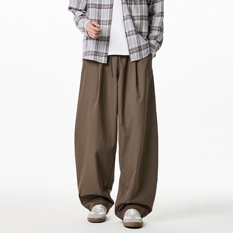 2026 春秋男性カジュアルワイドレッグパンツルーズストレー - Wide Leg Trouser 70S のレビューと価格