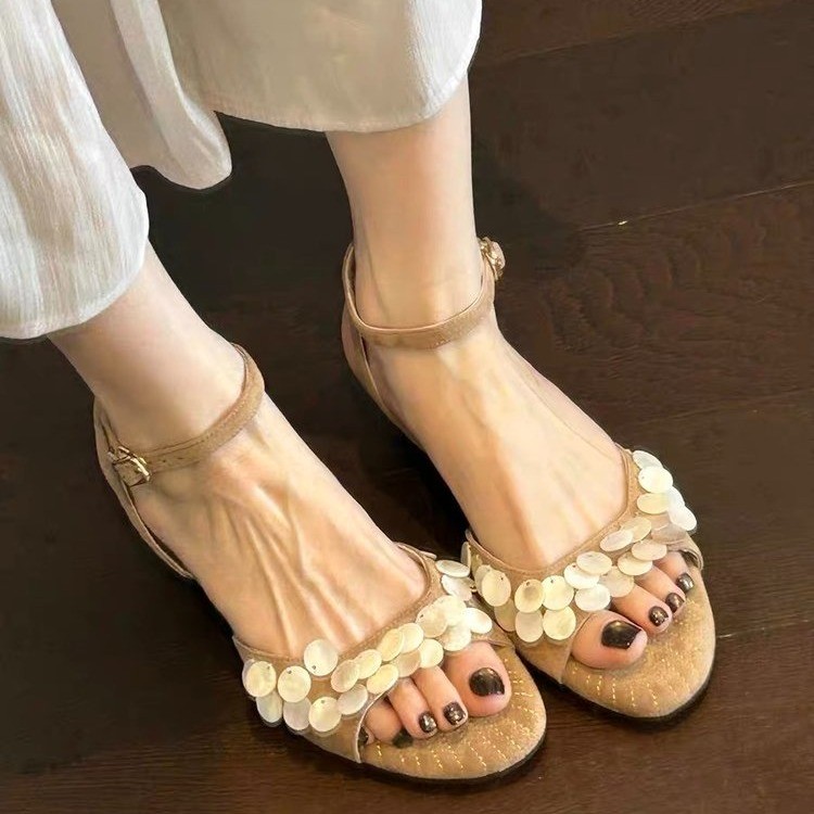 夏の新作レディーススリッパ、パール刺繍入りスティレットヒール - Vintage Fashion Wear のレビューと価格