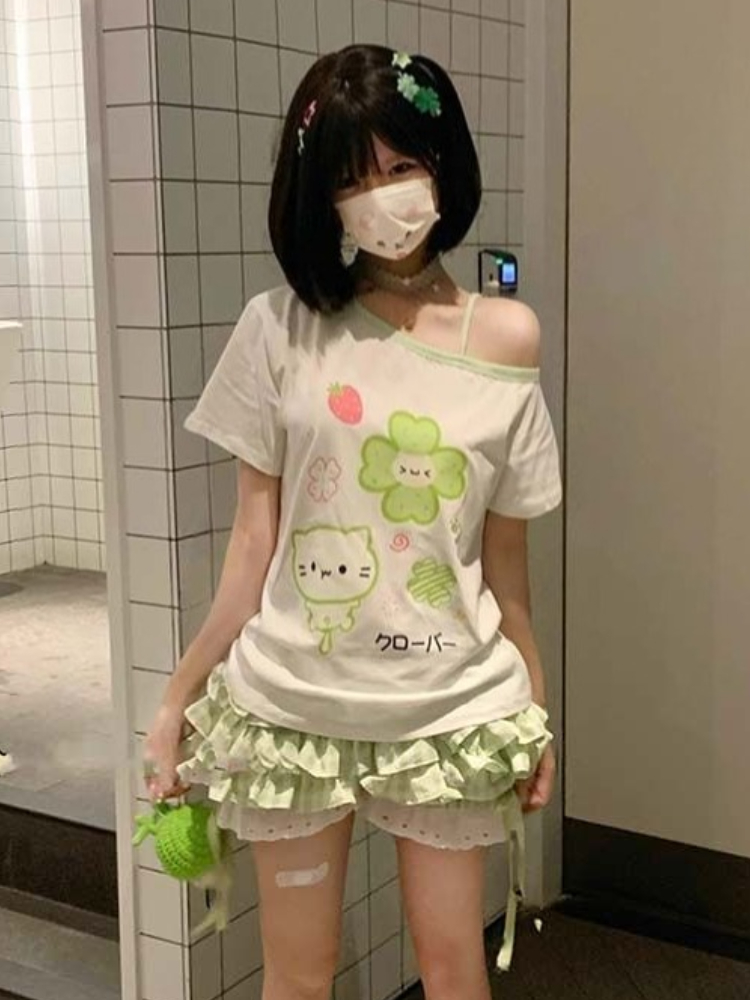 甘いかわいいヴィンテージ女性エレガントな Tシャツトップス  - Vintage Fashion Subculture のレビューと価格
