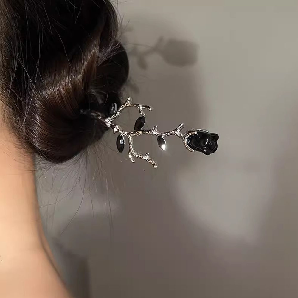 1pc 新中国ヘアピンヘアスティックエレガントなローズフラワ - Vintage Fashion In Chinese のレビューと価格
