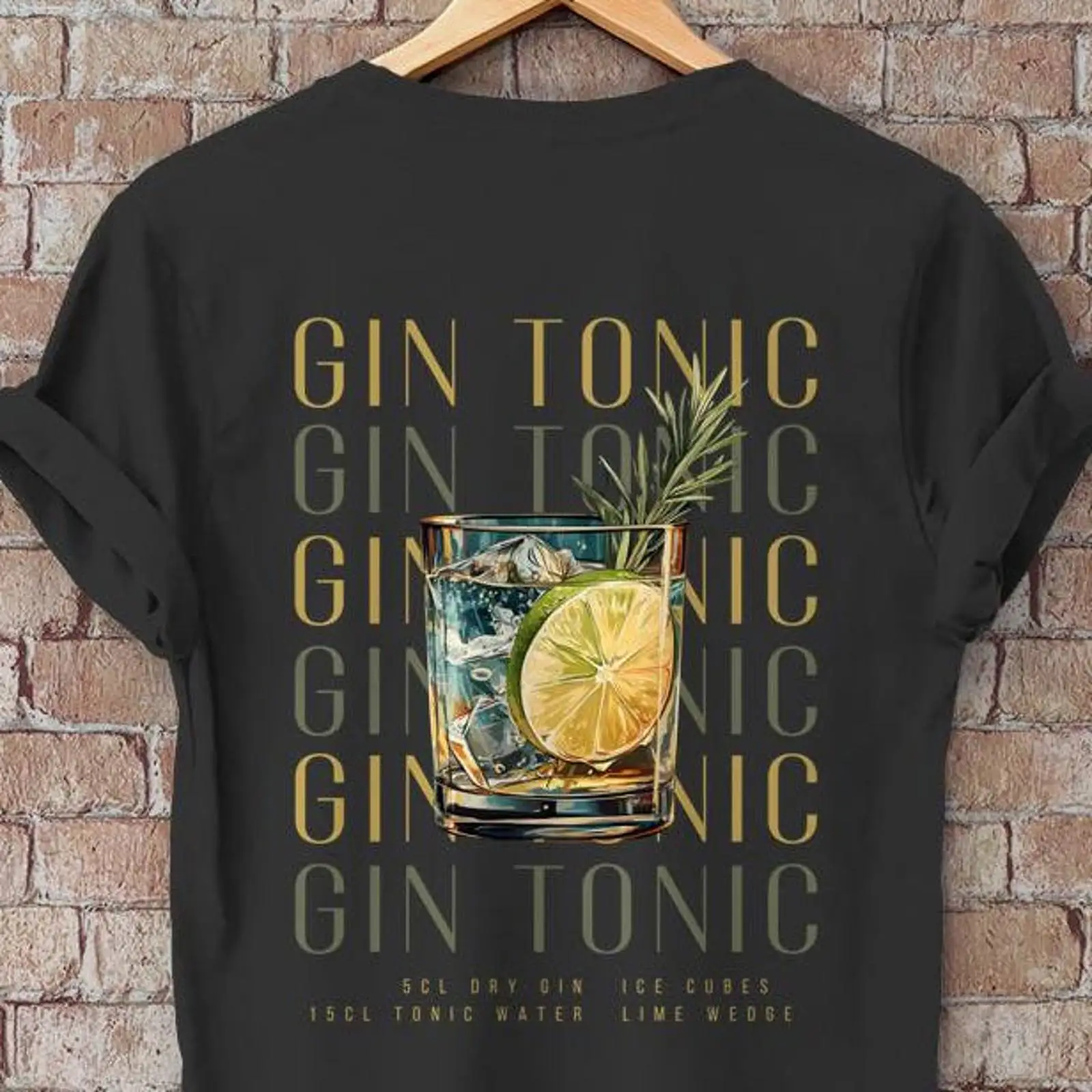 ジントニック Tシャツ イラスト入り カクテルバー愛好家 ヴ - Vintage Fashion Illustrations のレビューと価格