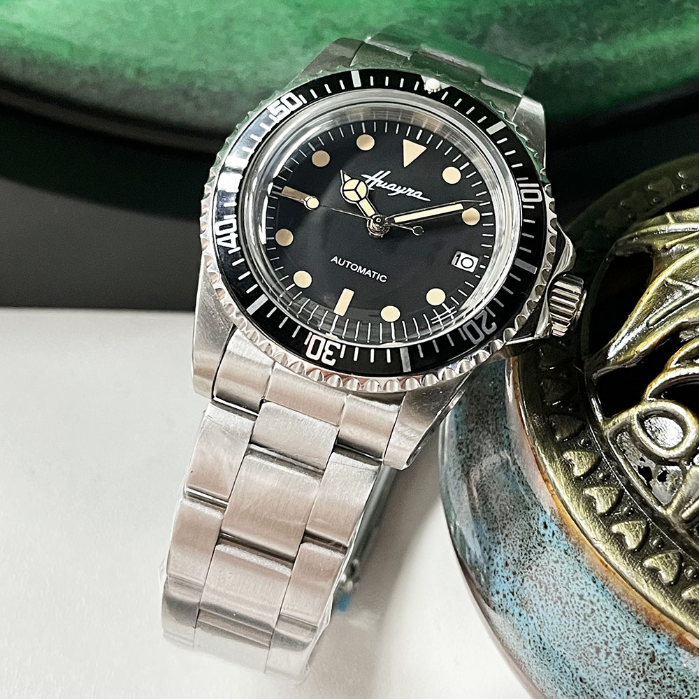 39mmヴィンテージシェルラウンドガラスNH35腕時計スチー - Vintage Fashion Complete のレビューと価格