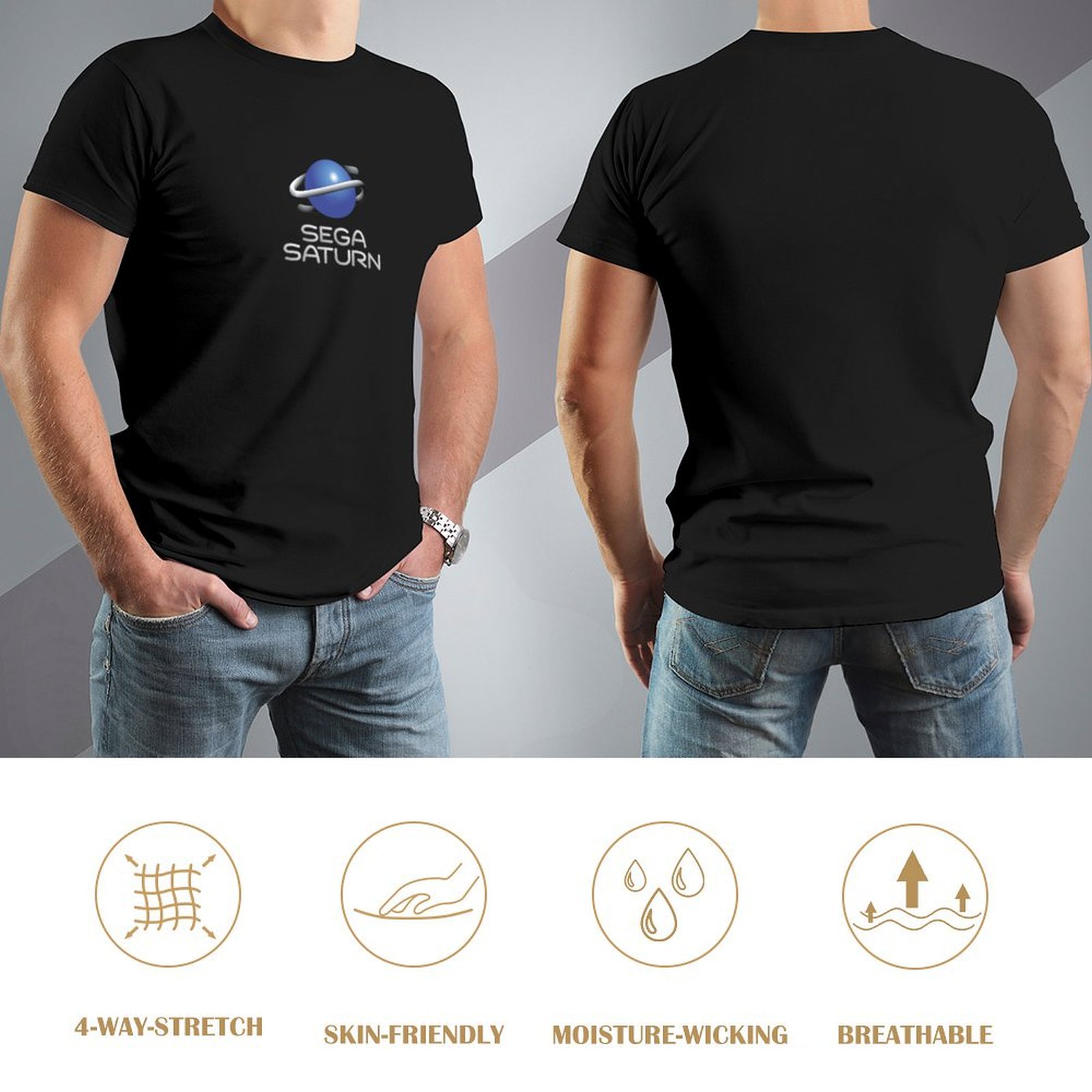 セガサターンレトロビデオゲーム会社ロゴクリーン Tシャツヴィ - Vintage Fashion Videos のレビューと価格