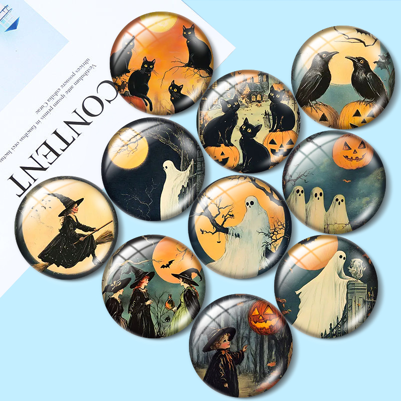 ヴィンテージハロウィン 12/18/20/25mm ガラスカ - Vintage Fashion Jewelry のレビューと価格