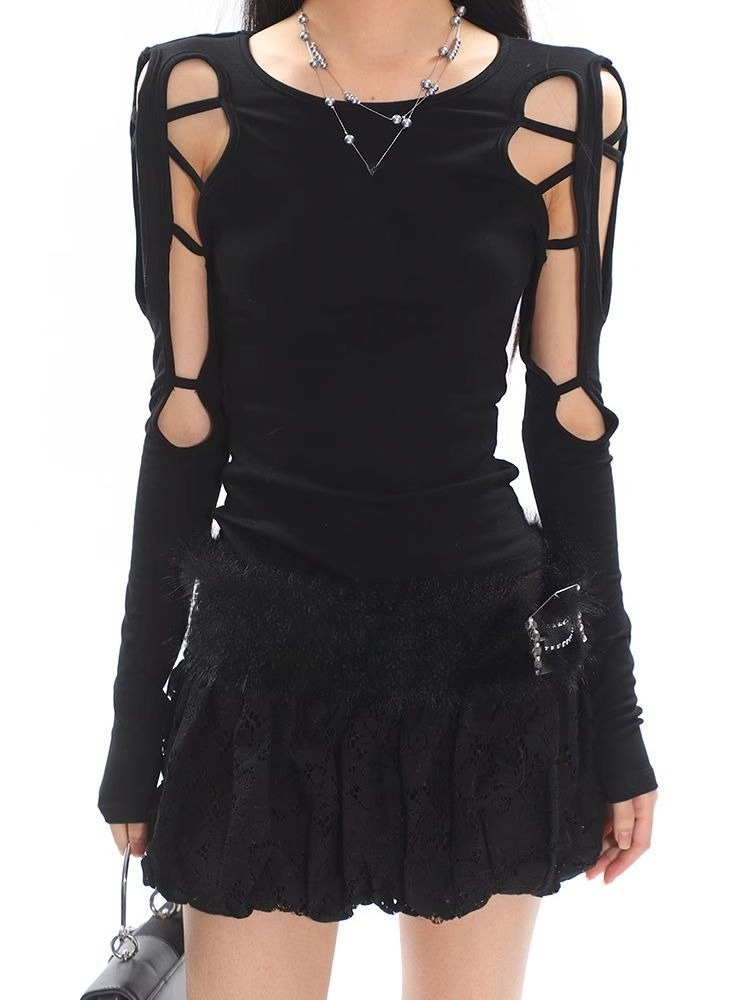レトロパンクロック女性 Tシャツ原宿 Y2K ゴシックサブカ - Vintage Fashion Subculture のレビューと価格