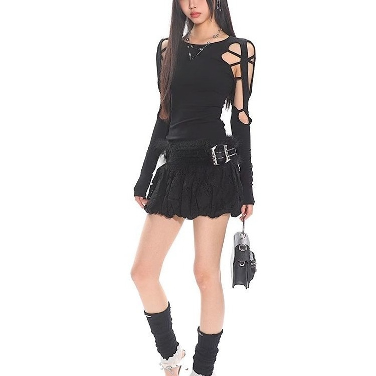 レトロパンクロック女性 Tシャツ原宿 Y2K ゴシックサブカ - Vintage Fashion Subculture のレビューと価格