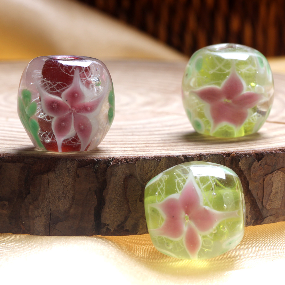1PC 20 ミリメートル高レベル手作り楕円形ランプワークガ - Vintage Fashion Jewelry のレビューと価格