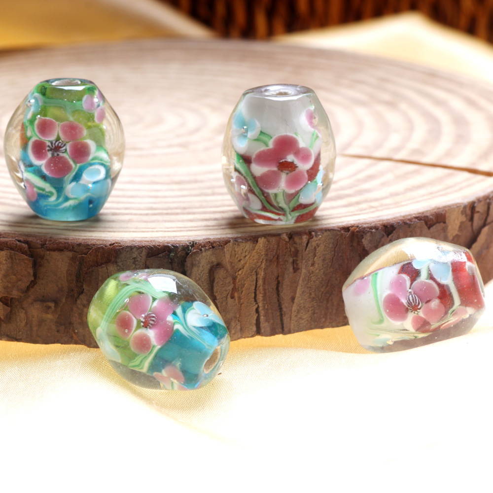 1PC 20 ミリメートル高レベル手作り楕円形ランプワークガ - Vintage Fashion Jewelry のレビューと価格