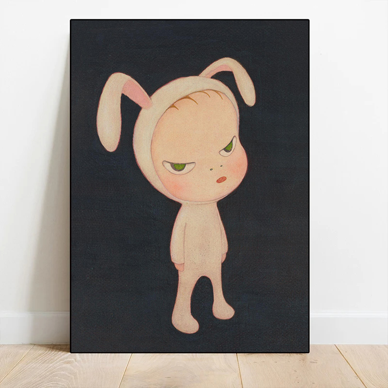 1pc フレームレスキャンバス絵画吉本奈良夢人形ポスターとプ - Vintage Fashion Wall Art のレビューと価格