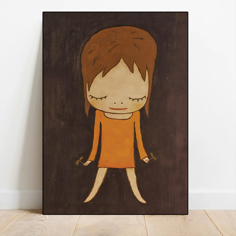 1pc フレームレスキャンバス絵画吉本奈良夢人形ポスターとプ - Vintage Fashion Wall Art のレビューと価格